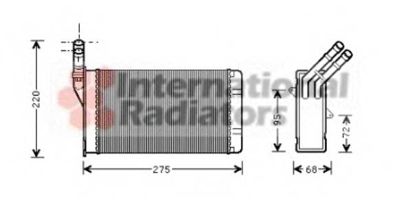 VAN WEZEL 09006055 Теплообменник, отопление салона