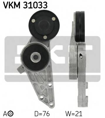 SKF VKM 31033 Натяжной ролик, поликлиновой