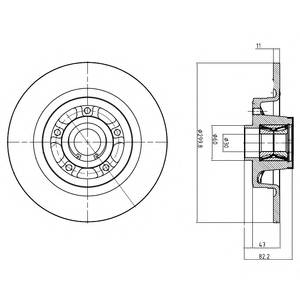 DELPHI BG9023RS Тормозной диск