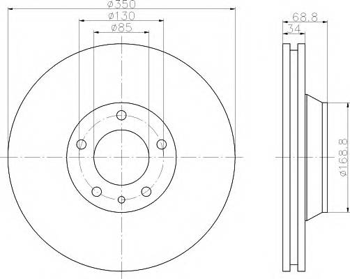 HELLA 8DD 355 109-761 Тормозной диск