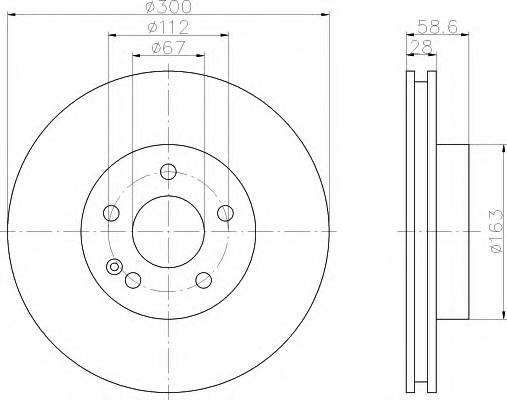 HELLA 8DD 355 110-071 Тормозной диск