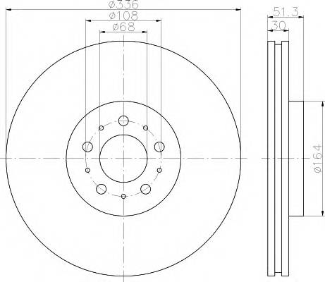 HELLA 8DD 355 110-591 Тормозной диск