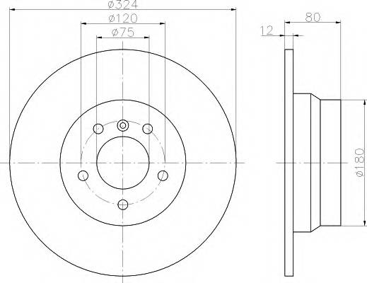 HELLA 8DD 355 107-771 Тормозной диск