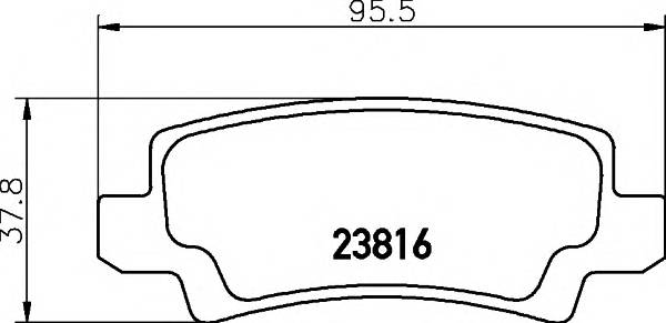 HELLA 8DB 355 010-841 Комплект тормозных колодок,