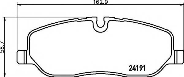 HELLA 8DB 355 011-971 Комплект тормозных колодок,