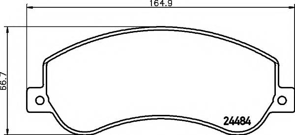 HELLA 8DB 355 012-761 Комплект тормозных колодок,