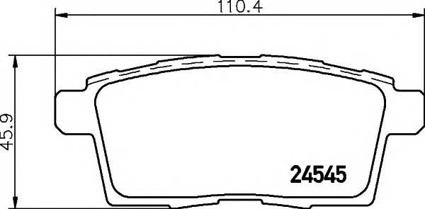 HELLA 8DB 355 013-261 Комплект тормозных колодок,