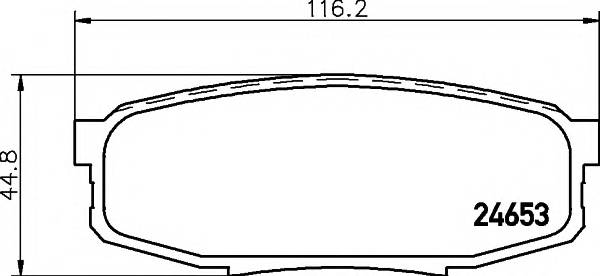 HELLA 8DB 355 013-771 Комплект тормозных колодок,