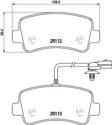 HELLA 8DB 355 015-301 Комплект гальмівних колодок,