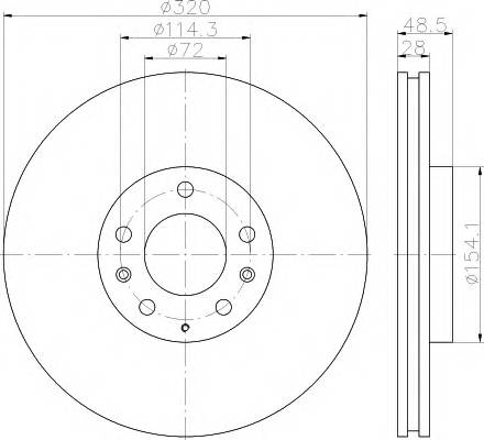 HELLA 8DD 355 118-201 Гальмівний диск