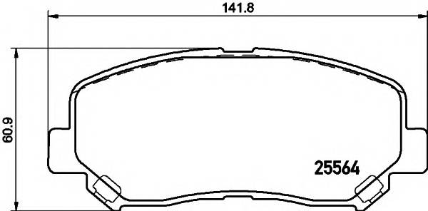 HELLA 8DB 355 020-511 Комплект тормозных колодок,