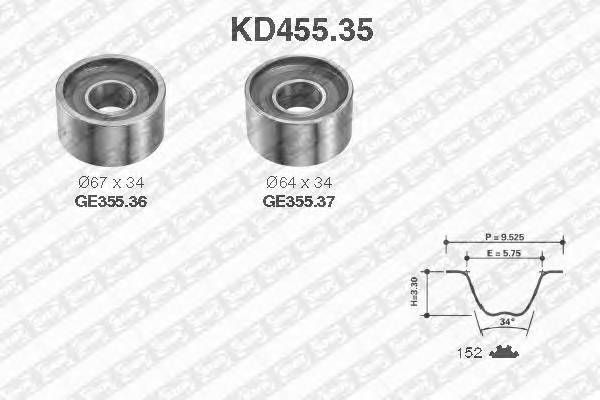 SNR KD455.35 Комплект ременя ГРМ