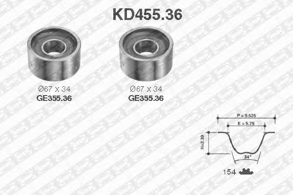 SNR KD455.36 Комплект ременя ГРМ