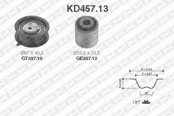 SNR KD457.13 Комплект ремня ГРМ