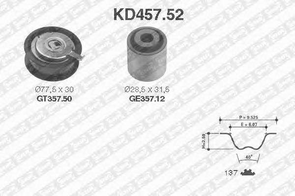 SNR KD457.52 Комплект ремня ГРМ