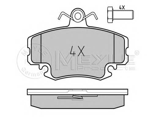 MEYLE 025 214 6318/W Комплект гальмівних колодок,