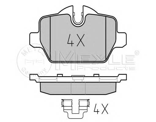 MEYLE 025 236 2316/PD Комплект гальмівних колодок,