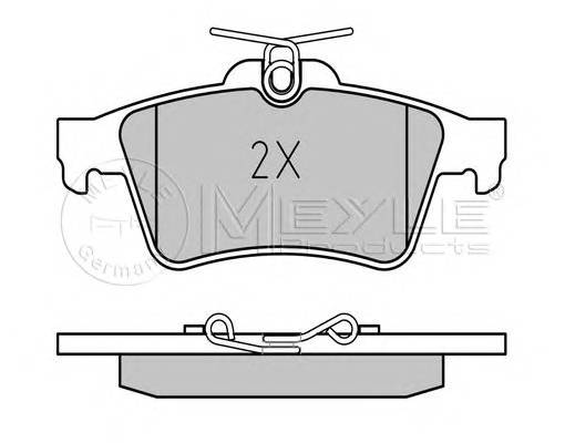 MEYLE 025 241 3716 Комплект тормозных колодок,