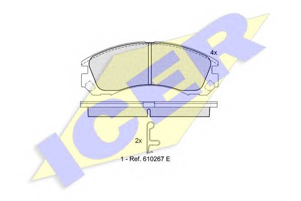 ICER 181358 Комплект тормозных колодок,