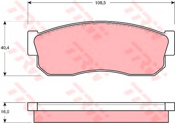 TRW GDB288 Комплект гальмівних колодок,