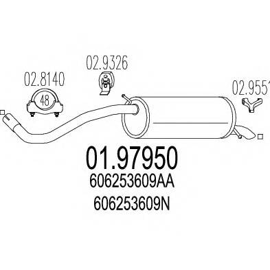 MTS 01.97950 Глушник вихлопних газів