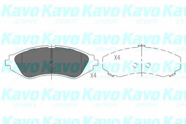 KAVO PARTS KBP-1008 Комплект тормозных колодок,