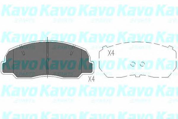 KAVO PARTS KBP-1504 Комплект тормозных колодок,