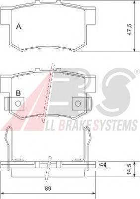 A.B.S. 36758 Комплект тормозных колодок,