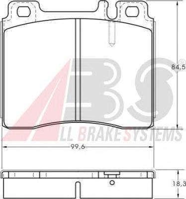 A.B.S. 36825 Комплект тормозных колодок,