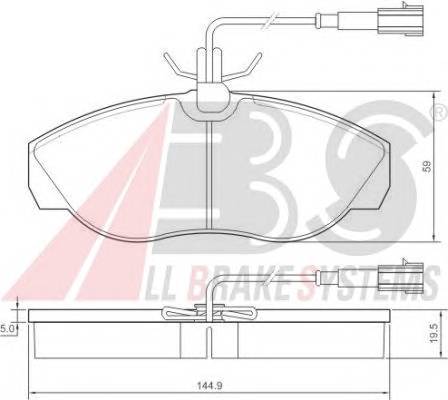 A.B.S. 37172 Комплект тормозных колодок,