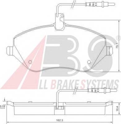 A.B.S. 37431 Комплект тормозных колодок,