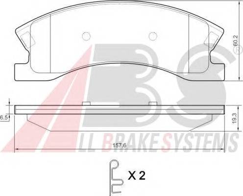 A.B.S. 38945 Комплект тормозных колодок,