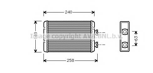 AVA QUALITY COOLING BWA6210 Теплообмінник, опалення салону