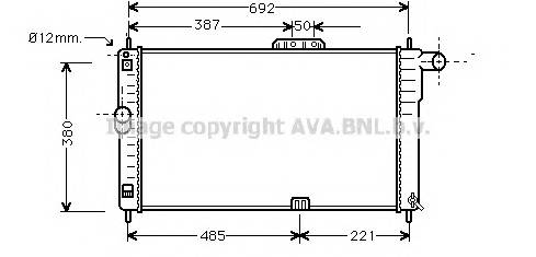 AVA QUALITY COOLING DWA2004 Радиатор, охлаждение двигателя