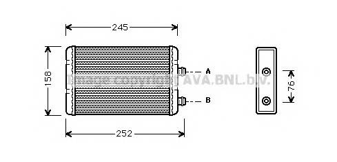 AVA QUALITY COOLING FTA6220 Теплообменник, отопление салона