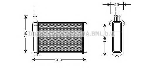 AVA QUALITY COOLING LA6009 Теплообменник, отопление салона