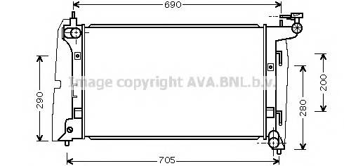 AVA QUALITY COOLING TOA2290 Радиатор, охлаждение двигателя