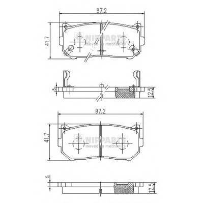 NIPPARTS J3610301 Комплект тормозных колодок,