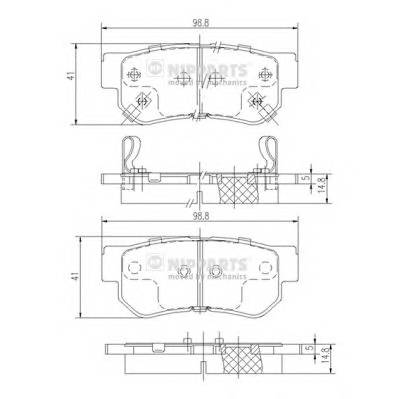 NIPPARTS J3610509 Комплект тормозных колодок,