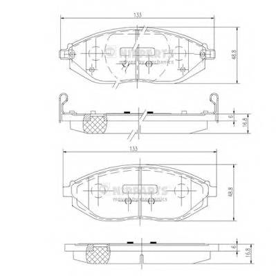 NIPPARTS N3600916 Комплект гальмівних колодок,