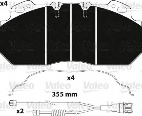 VALEO 882217 Комплект тормозных колодок,