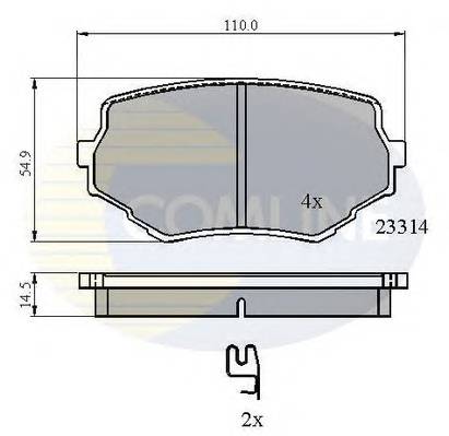 COMLINE CBP3475 Комплект тормозных колодок,