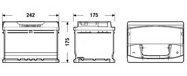 EXIDE EA612 Стартерная аккумуляторная батарея;