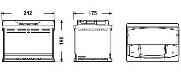 EXIDE EA640 Стартерная аккумуляторная батарея;