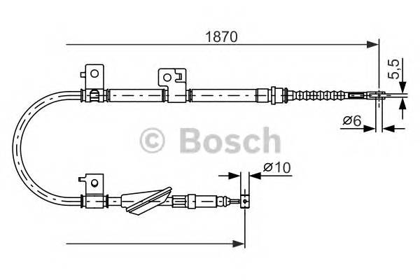 BOSCH 1 987 477 602 Трос, стоянкова гальмівна