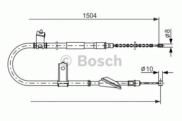 BOSCH 1 987 477 611 Трос, стояночная тормозная