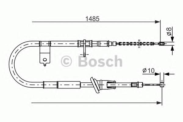 BOSCH 1 987 477 612 Трос, стоянкова гальмівна