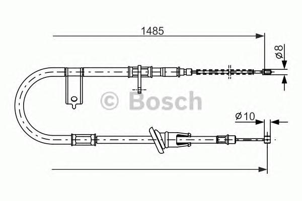 BOSCH 1 987 477 614 Трос, стоянкова гальмівна