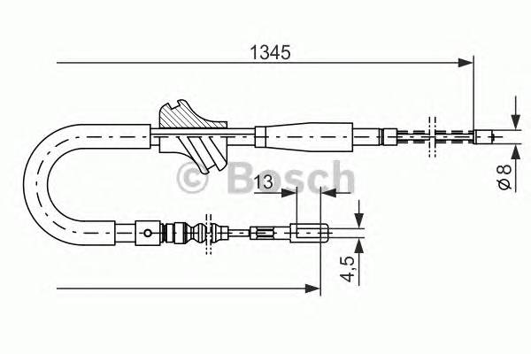 BOSCH 1 987 482 101 Трос, стояночная тормозная