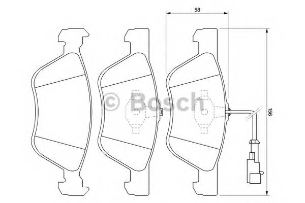 BOSCH 0 986 424 578 Комплект тормозных колодок,